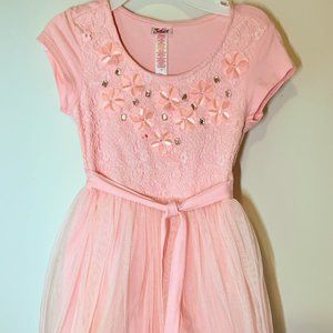 Justice pink dress, Size 7